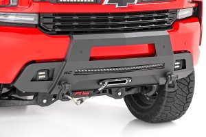 Chevrolet Silverado 1500 Hidden Winch Bumper - Rough Country - Standard 4.5in X 10in 4 Bolt Winch Mount - '19-'22 Chevrolet Silverado 1500 Hidden Winch Bumper - Rough Country - Standard 4.5in X 10in 4 Bolt Winch Mount - '19-'22